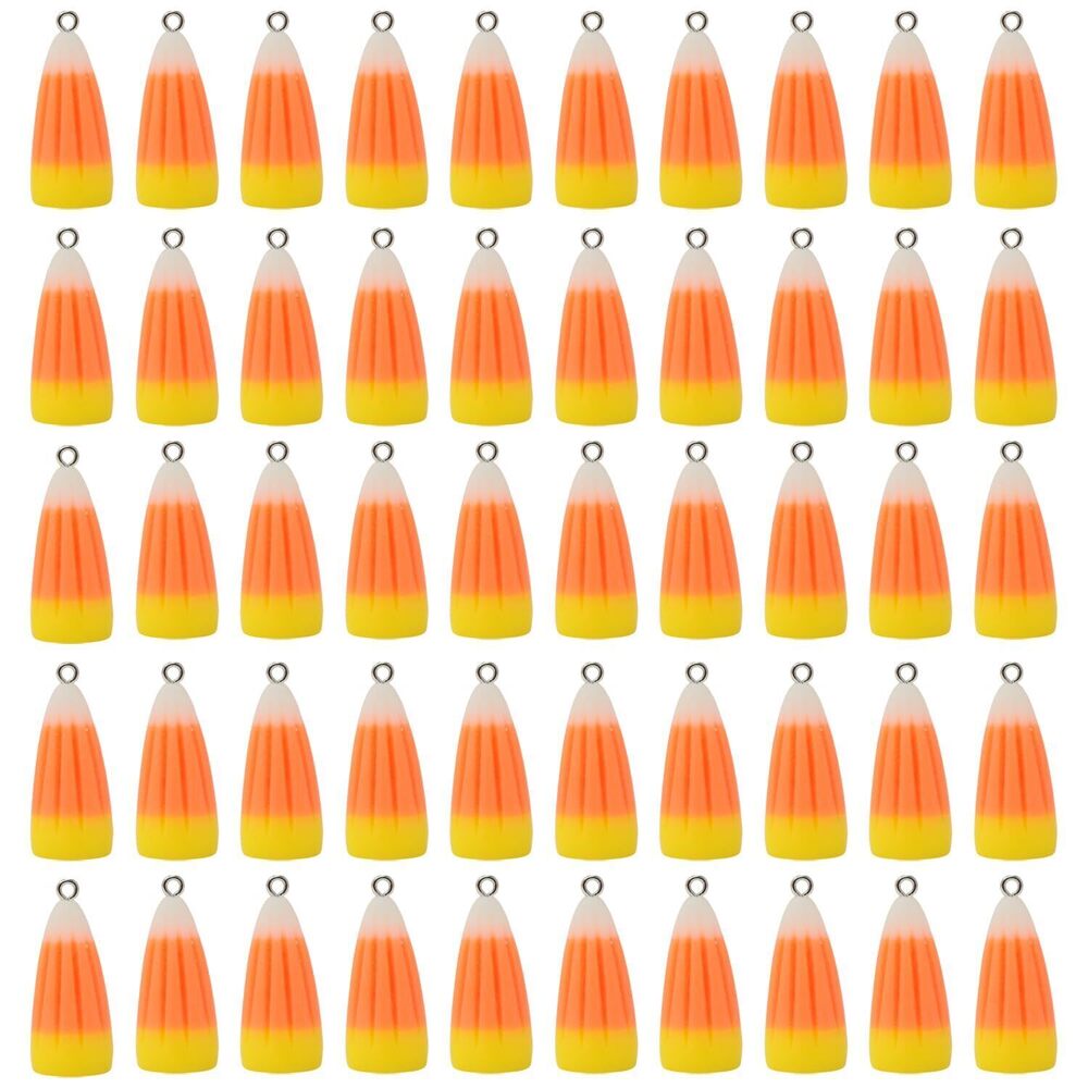 9538 50PCS Cute Resin Candy Corn Charms Pendant Fall Autumn Theme Pendant